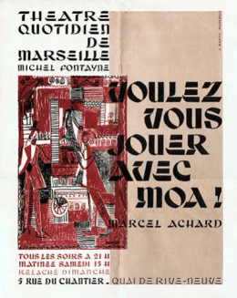 1959 Theatre Quotidien de Marseille poster