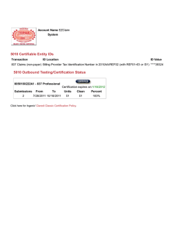 Claredi Certification Status