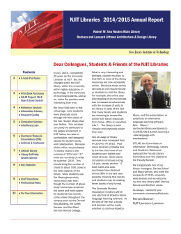 NJIT Libraries 2014/2015 Annual Report