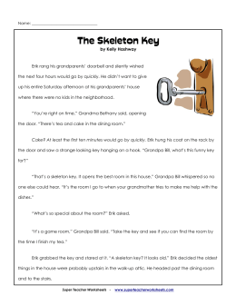 The Skeleton Key - Super Teacher Worksheets