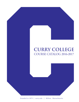 Course Catalog - Curry College