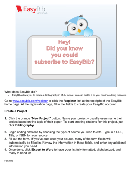 What does EasyBib do? Go to www.easybib.com/register or click the