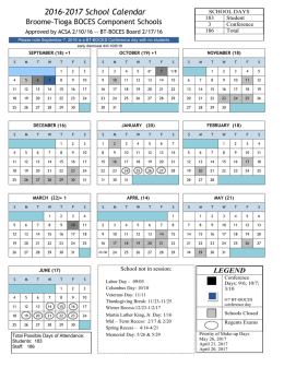 2016-17 School Calendar - Broome