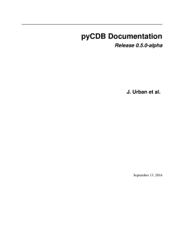 pyCDB Documentation