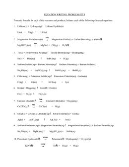 equation writing: problem set i