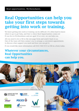 Real Opportunities can help you take your first steps towards getting