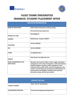 yildiz tekni̇k üni̇versi̇tesi̇ erasmus+ student placement offer