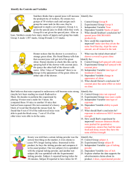 Simpsons Variables Worksheets