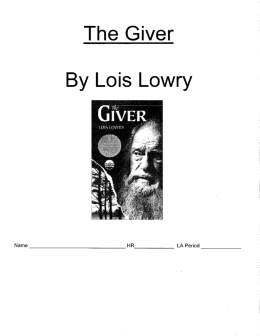 By Lois Lowry