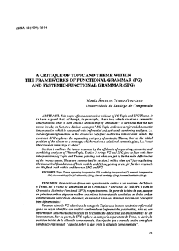 A CRITIQUE OF TOPIC AND THEME WITHIN THE F RAMEWORKS