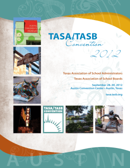 2012 Program - TASA/TASB Convention