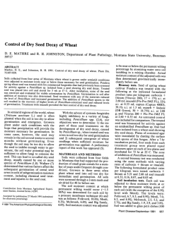 Control of Dry Seed Decay of Wheat