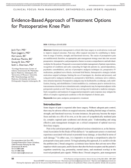 Evidence-Based Approach of Treatment Options for Postoperative