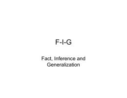 Fact, Inference and Generalization