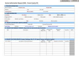 Established CCS Service Authorization Request