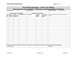 Form 3 per AS9102 - Elbit Systems of America