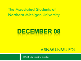 ASNMU Report - Northern Michigan University