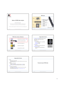 Basics of fMRI data analysis