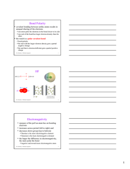 Bond Polarity HF Electronegativity