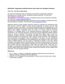 NetGestalt: integrating multidimensional omics data over