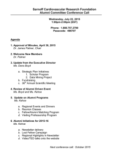 Agenda - Sarnoff Cardiovascular Research Foundation