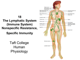 The Lymphatic System (Immune System) Nonspecific Resistance