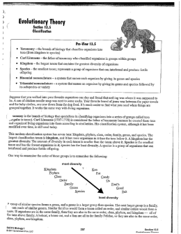 SATP Section 13.5 Classification Part 1