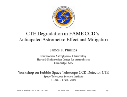 CTE Degradation in FAME CCD`s