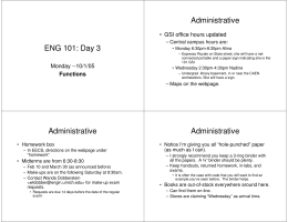 ENG 101: Day 3 Administrative Administrative Administrative