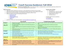 ILO coach Guidance Fall 2016