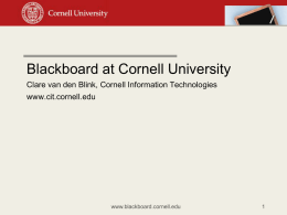 Cornell Information Technology/ Cornell University Library