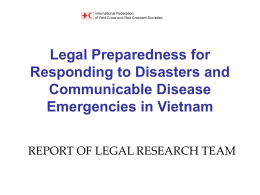 Disaster Communicable diseases