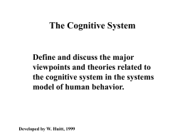 The Cognitive System ((Overview)