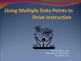 Thinkgate Data Training What to use and how to use it - Ihs-pd