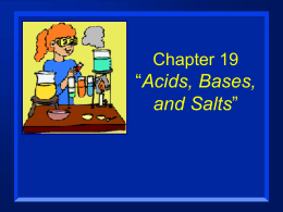 Chapter 19 Acids, Bases, and Salts