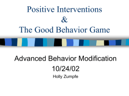 Positive Interventions