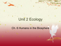 Ch. 6 Humans in the Biosphere