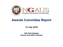 Awards Committee - National Guard Association of the United States