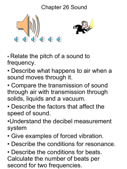 C26 Sound Summary