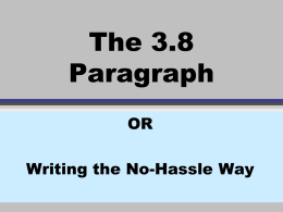 3.8 Paragraph PowerPoint