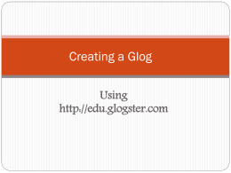 Creating a Glog - AAIMlibrarywiki