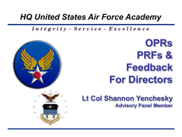 9: LOD School OPR Brief - the South Texas (Area 435) Air Force