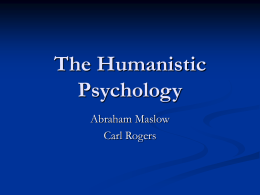 The Humanistic Psychology