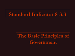 The Basic Principles of Government