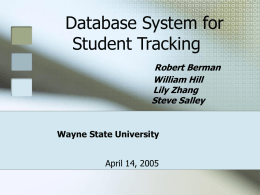 I-20 Tracking System - Student Tracking Advising Retention System