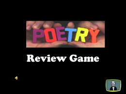 Poetry Powerpoint--Review Game-2