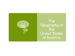 The Geography of the United States of America