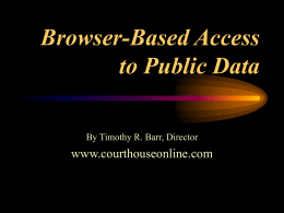 Browser-Based Access to Public Data