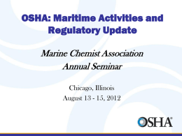 OSHA - Marine Chemist Association