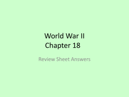 World War II Chapter 18